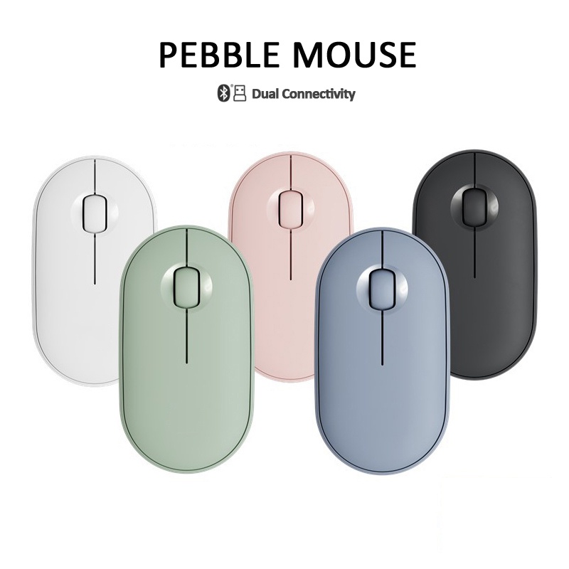 Wireless Bluetooth Mouse Stylish Silent Wireless Mouse Pebble Mouse Mice for PC/Laptop/Phone/Tablet